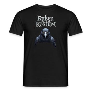 Rabe Kostüm Raben Vogel Kostüm Fasching Karneval - Männer T-Shirt - Schwarz - Vorne - AI Model Male 178 light (178cm)