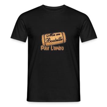 Mis en bouteille pour l'apéro - T-shirt homme - noir - Devant - AI Model Male 178 light (178cm)