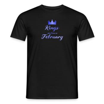 The kings were born in February - Men's T-Shirt - black - Front - AI Model Male 178 light (178cm)