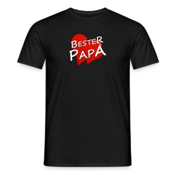 BESTER PAPA - Männer T-Shirt - Schwarz - Vorne - AI Model Male 178 light (178cm)