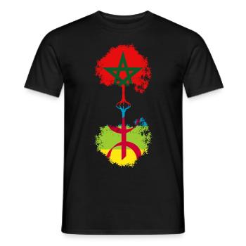 Marokko & Amazigh - Männer T-Shirt - Schwarz - Vorne - AI Model Male 178 light (178cm)