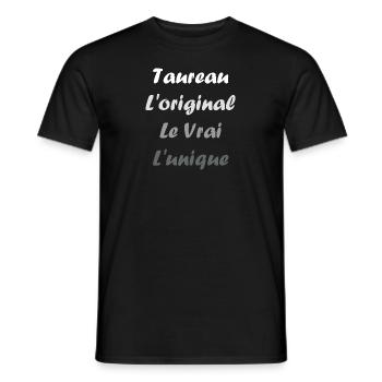Taureau - T-shirt homme - noir - Devant - AI Model Male 178 light (178cm)