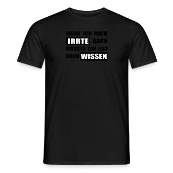 irren - Männer T-Shirt - Schwarz - Vorne - AI Model Male 178 light (178cm)
