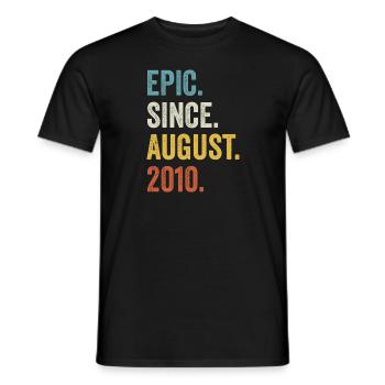 Epic Since August 2010 12. Geburtstag - Männer T-Shirt - Schwarz - Vorne - AI Model Male 178 light (178cm)