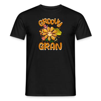 Groovy Gran Family Matching Vintage Family Outfit - Men's T-Shirt - black - Front - AI Model Male 178 light (178cm)
