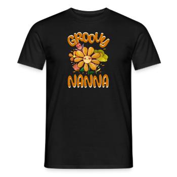 Groovy Nanna Famille Matching Vintage Famille - T-shirt homme - noir - Devant - AI Model Male 178 light (178cm)