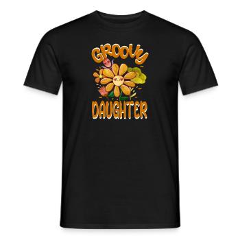 Groovy Daughter Family Matching Vintage Family - Men's T-Shirt - black - Front - AI Model Male 178 light (178cm)