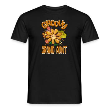 Groovy Grand Aunt Family Matching Vintage Family - Männer T-Shirt - Schwarz - Vorne - AI Model Male 178 light (178cm)