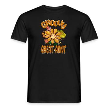 Groovy Great-Aunt Family Matching Vintage Family - Männer T-Shirt - Schwarz - Vorne - AI Model Male 178 light (178cm)