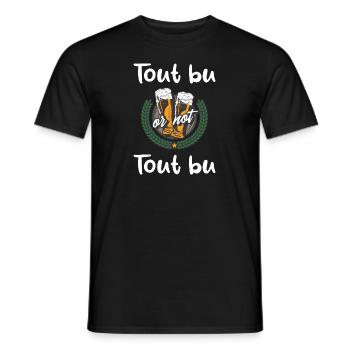 Tout bu or not tout bu t-shirt bière homme - T-shirt homme - noir - Devant - AI Model Male 178 light (178cm)