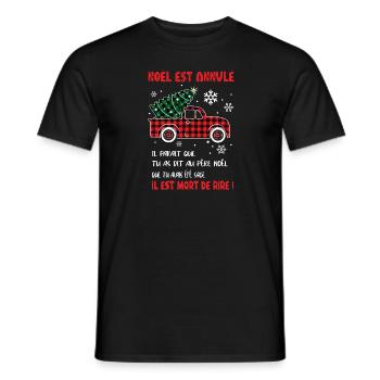 Noël est annulé t-shirt humoristique cadeau - T-shirt homme - noir - Devant - AI Model Male 178 light (178cm)