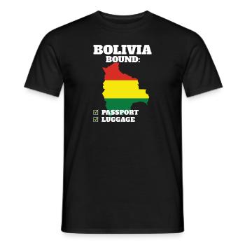 Voyage à destination de la Bolivie Drapeau bolivien - T-shirt homme - noir - Devant - AI Model Male 178 light (178cm)