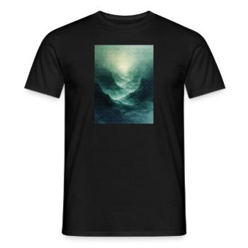 Poster Geo Nature Paint 17 - Männer T-Shirt - Schwarz - Vorne - AI Model Male 178 light (178cm)