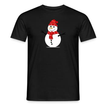 Bonhomme de neige mignon - T-shirt homme - noir - Devant - AI Model Male 178 light (178cm)
