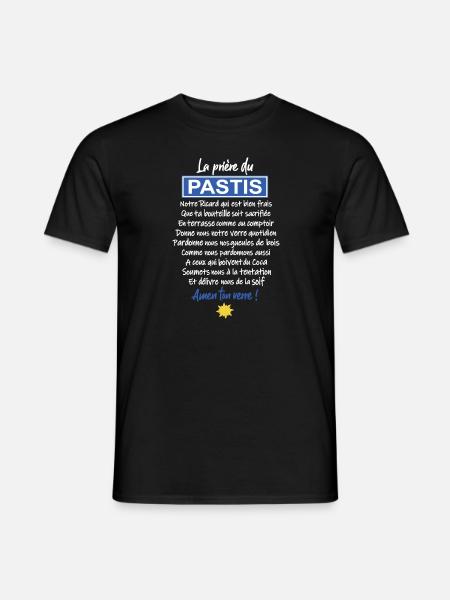 LA PRIERE DU PASTIS - T-shirt homme - noir