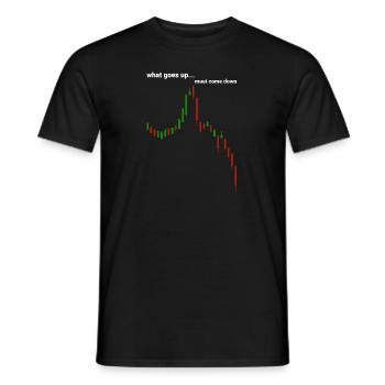 Downtrend - Männer T-Shirt - Schwarz - Vorne - AI Model Male 178 light (178cm)