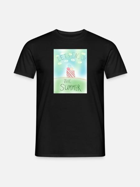 Lets enjoy the summer - Männer T-Shirt - Schwarz