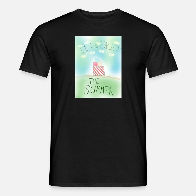 Lets enjoy the summer - Männer T-Shirt - Schwarz