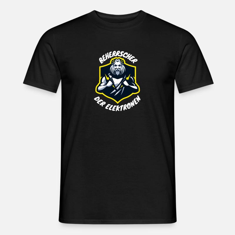 Beherrscher der Elektronen - Wikinger mit Blitz - Männer T-Shirt - Schwarz