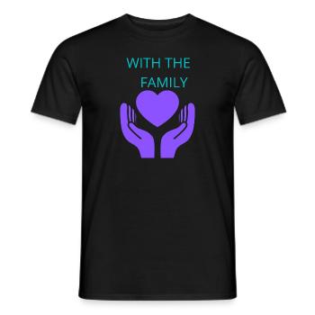 with the family ,family reunion - Men's T-Shirt - black - Front - AI Model Male 178 light (178cm)