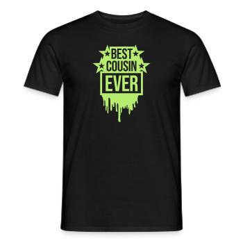 best cousin ever quote - Men's T-Shirt - black - Front - AI Model Male 178 light (178cm)