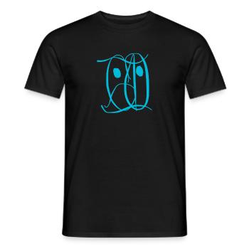 Abstraktes Gesicht auf T-Shirt - Männer T-Shirt - Schwarz - Vorne - AI Model Male 178 light (178cm)