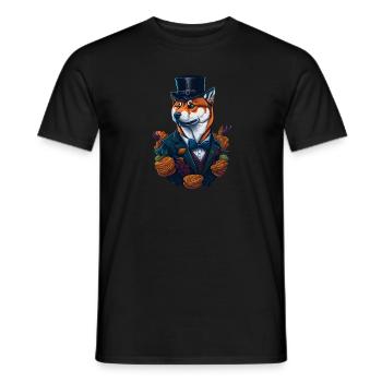 Shiba Inu Hat Crypto Coin Dogecoin Meme Funny - Men's T-Shirt - black - Front - AI Model Male 178 light (178cm)