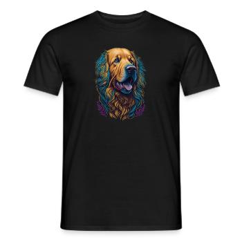 Labrador Dog Dogs Colorfro - Men's T-Shirt - black - Front - AI Model Male 178 light (178cm)