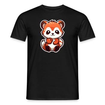 Petit panda - T-shirt homme - noir - Devant - AI Model Male 178 light (178cm)