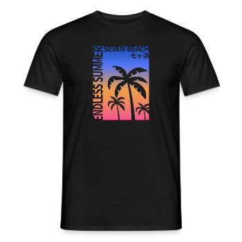 Seven Beach - Men's T-Shirt - black - Front - AI Model Male 178 light (178cm)