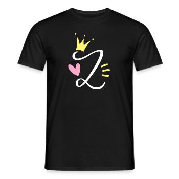 Buchstabe Z Anfangsbuchstabe Krone - Männer T-Shirt - Schwarz - Vorne - AI Model Male 178 light (178cm)