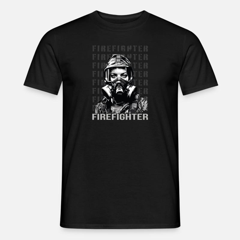 Firefighter - Männer T-Shirt - Schwarz