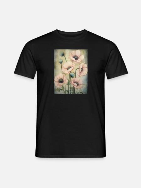 Poppies 38 - Männer T-Shirt - Schwarz