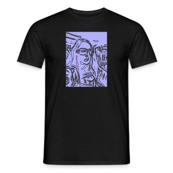 Purple and Line - Men's T-Shirt - black - Front - AI Model Male 178 light (178cm)