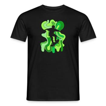 Longboard Skating Skater - Men's T-Shirt - black - Front - AI Model Male 178 light (178cm)