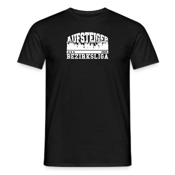 Aufsteiger 2025 Bezirksliga Aufstieg Fußball - Männer T-Shirt - Schwarz - Vorne - AI Model Male 178 light (178cm)