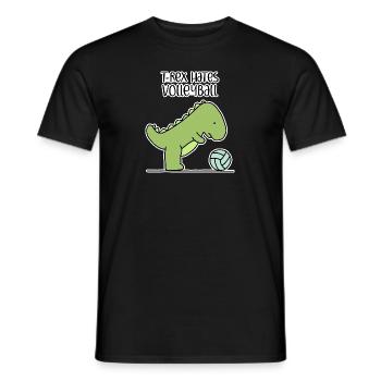 Volleyball - Männer T-Shirt - Schwarz - Vorne - AI Model Male 178 light (178cm)