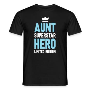 Aunt Limited Edition Saying - Men's T-Shirt - black - Front - AI Model Male 178 light (178cm)