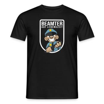 Beamter auf Lebenszeit B.a.L. Ernennung Polizei - Männer T-Shirt - Schwarz - Vorne - AI Model Male 178 light (178cm)