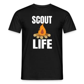 SCOUT: Scout Life - Männer T-Shirt - Schwarz - Vorne - AI Model Male 178 light (178cm)