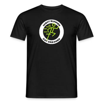 Night Runner Day Dreamer - Men's T-Shirt - black - Front - AI Model Male 178 light (178cm)
