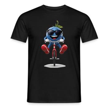 Blueberry Radfahren auf dem Fahrrad Geschenk - Männer T-Shirt - Schwarz - Vorne - AI Model Male 178 light (178cm)