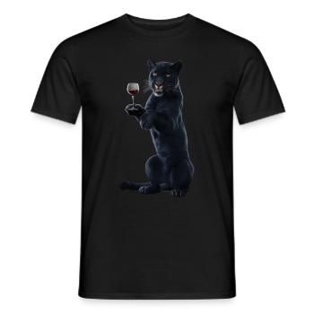Panther Wein - Männer T-Shirt - Schwarz - Vorne - AI Model Male 178 light (178cm)