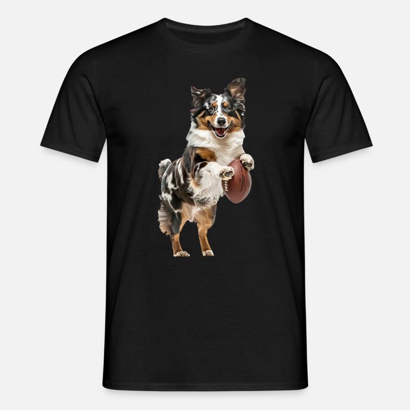 Australischer Schäferhund - Männer T-Shirt - Schwarz
