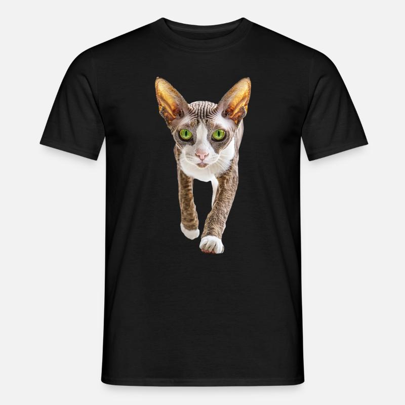 Cornish Rex - Männer T-Shirt - Schwarz