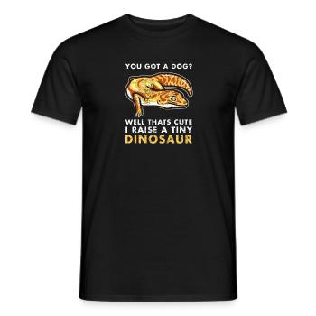 Léopard Gecko Gecko Lézard Salamandre Reptiles - T-shirt homme - noir - Devant - AI Model Male 178 light (178cm)