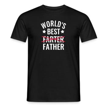 Best Father Fun Gift Idea Funny Best Farter - Men's T-Shirt - black - Front - AI Model Male 178 light (178cm)