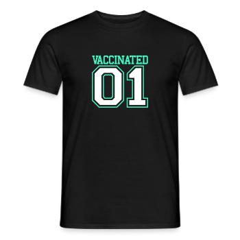 Vaccinated 01 - Vaccinate Vaccine Heroes Virus Corona - Men's T-Shirt - black - Front - AI Model Male 178 light (178cm)