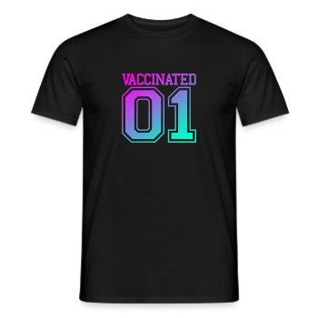 Vaccinated 01 - Vaccinate Vaccine Heroes Virus Corona - Men's T-Shirt - black - Front - AI Model Male 178 light (178cm)