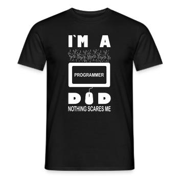 Ich bin ein Programmierer, Vater, nichts macht mir Angst - Männer T-Shirt - Schwarz - Vorne - AI Model Male 178 light (178cm)